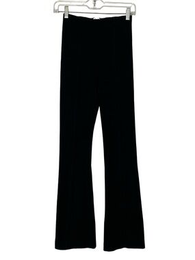 Ninety Percent Flare Pants Womens Size XXS Black Stretch High Rise Waist Kick